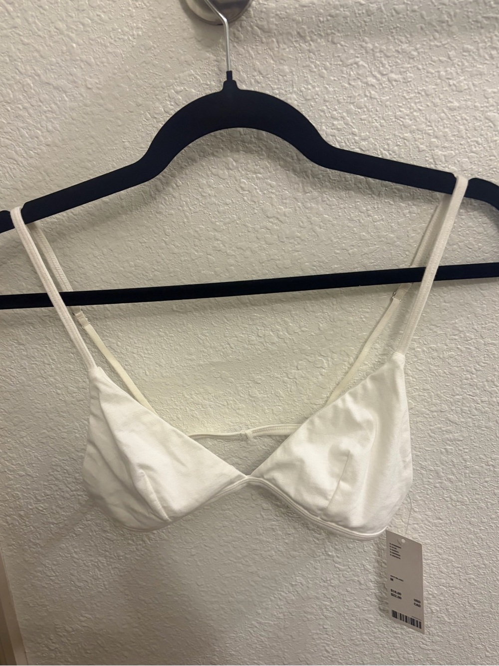 NWT Urban Outfitters White Triangle Bralette Size M